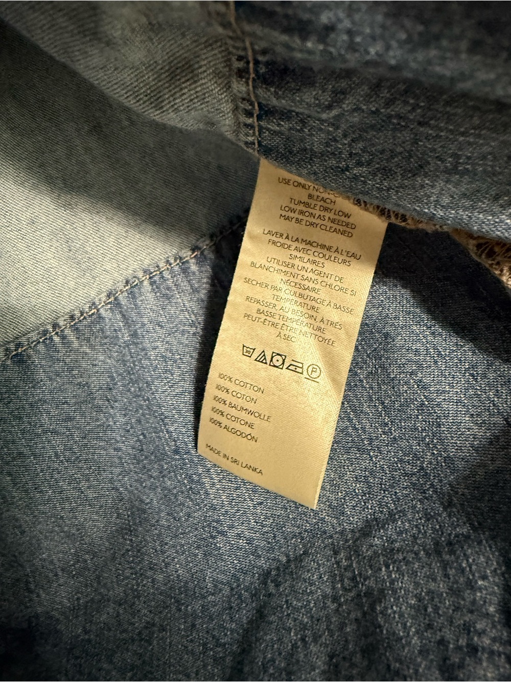 We The Free Denim Smocked A-Line Skirt in Medium Blue - Picture 5 of 9